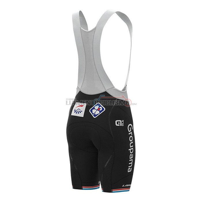 Abbigliamento Ciclismo Groupama-FDJ Manica Corta 2022 Rosso Luxembourg Champion